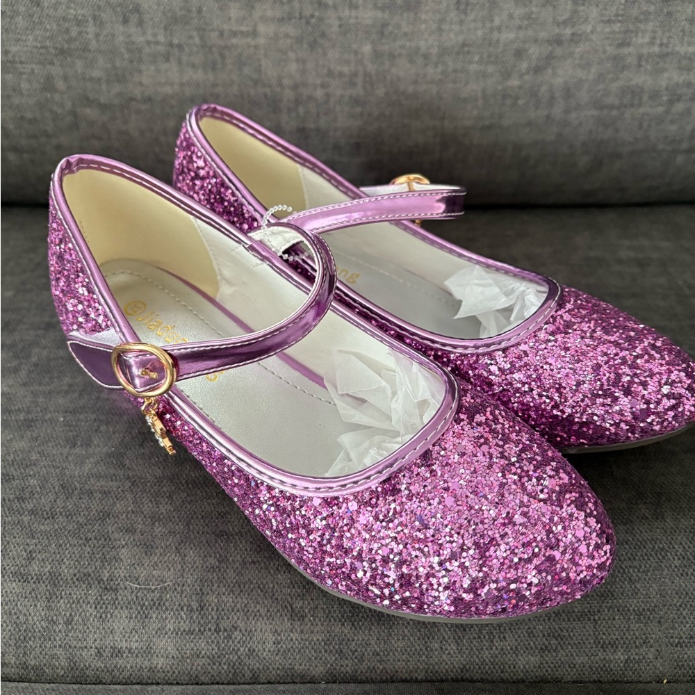 Jiadouwang Sparkling Pink Mary Jane Shoes